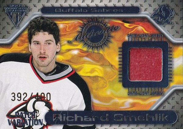 patch karta RICHARD ŠMEHLÍK 00-01 Titanium Game-Worn Jersey /400